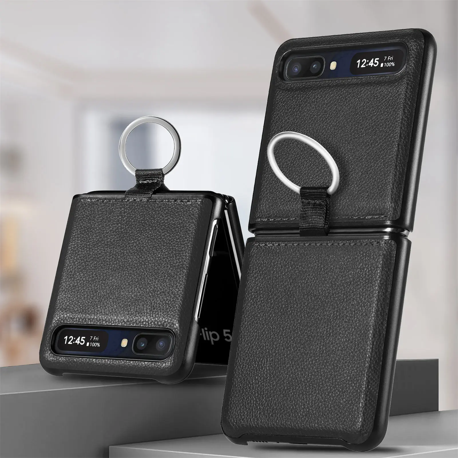 Кожаный складной чехол для Samsung Galaxy Z Flip2 Flip1