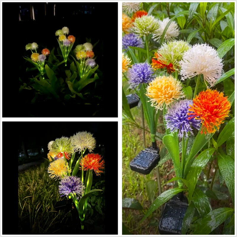 

Solar Flower Lights Led Solar Firework Lights DIY Solar Lights For Garden Pathway Backyard Patio Christmas Wedding 600mAh Batter