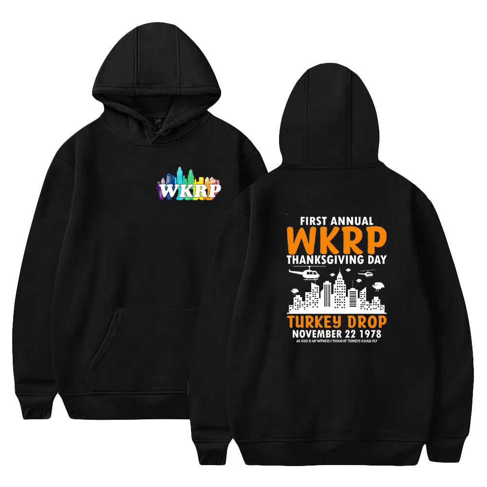 

WAWNI WKRP in Cincinnati Hoodies Turkey Drop WKRP Pullover TV Series Hoodie New Fashion Long Sleeve Streetwear Sweatshirt