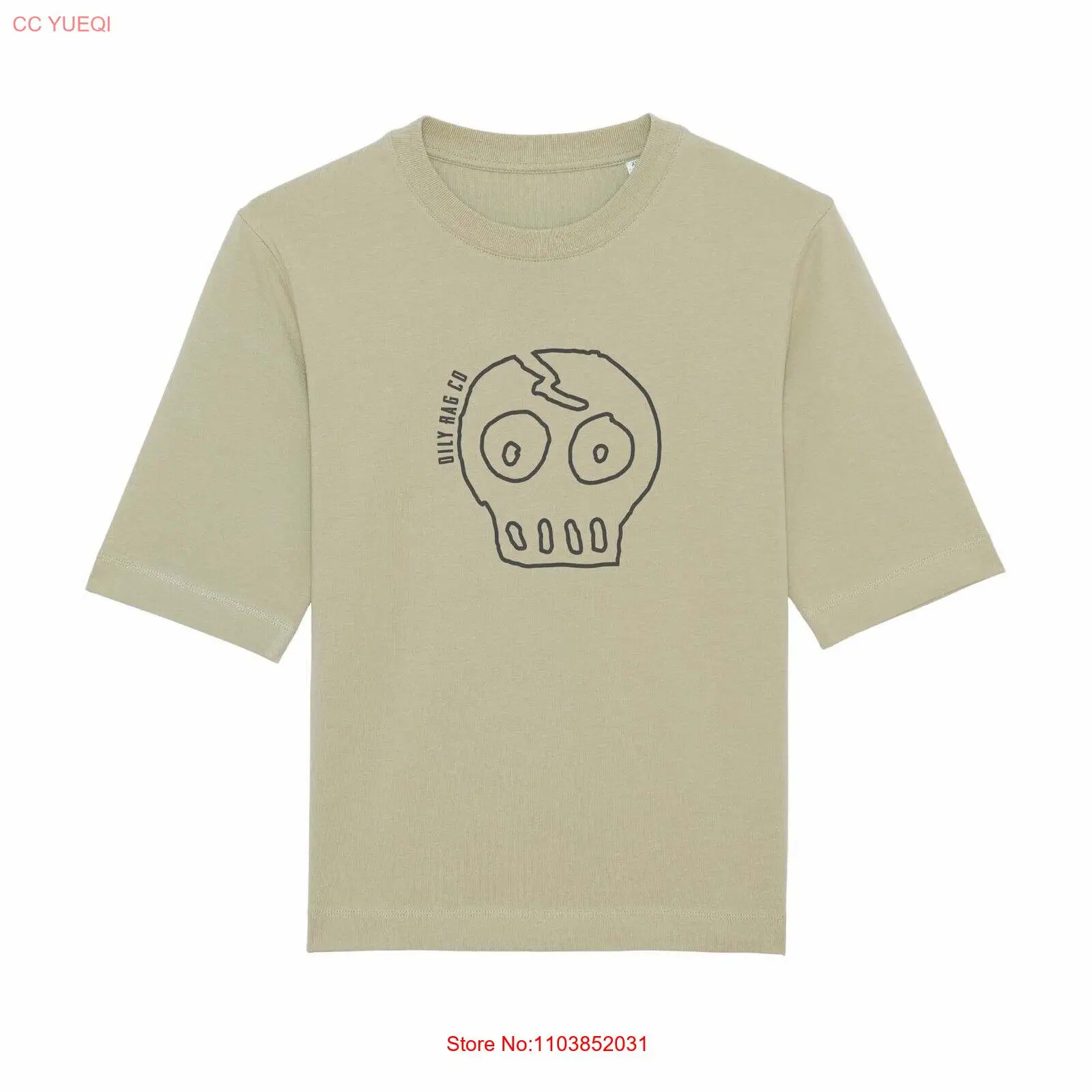 Женская футболка-Noggin Boxy Heavy-бледно-Зеленая сосна. Официальный продукт для жирной