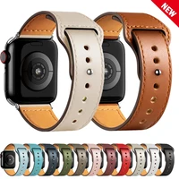 leather strap for apple watch se band 44mm 40mm 42mm 38mm 41mm 45mm smartwatch bracelet iwatch series 7 6 5 4 3 se accessories