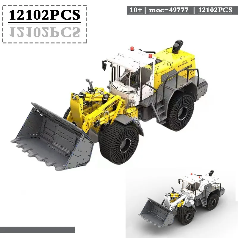 

Lepin moc-49777 гигантский либхер l586 проект бульдозер с дистанционным управлением вилочный погрузчик сложная Сборка игрушки детские рождественс...