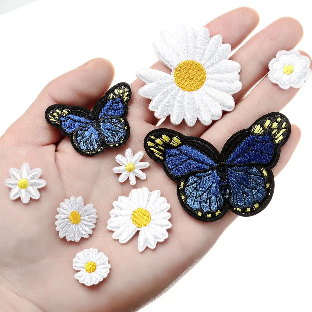 Швейная одежда вышитые Смешанные патчи с помощью утюга вышивкой маленькая