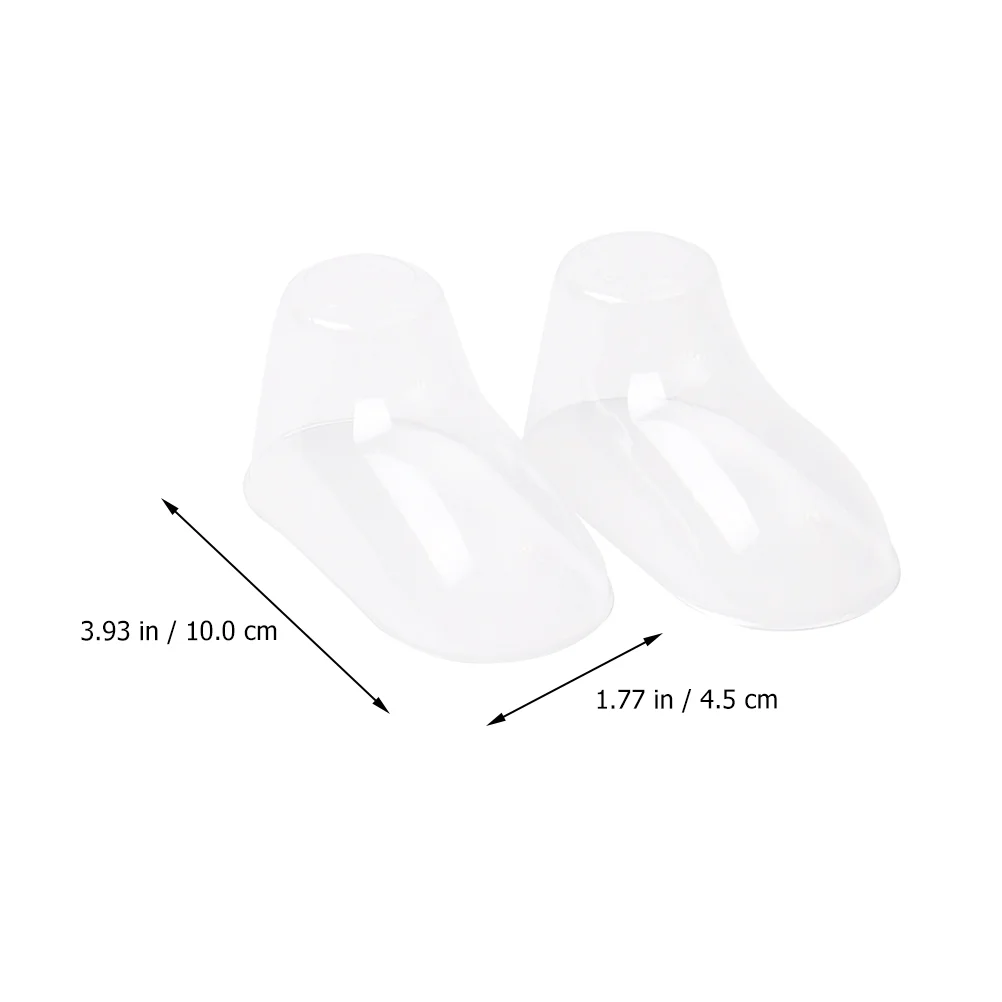 

100 Pcs Plastic Foot Mold Shoe Tree Kids Rack Baby Shoes Display Stands Holder Toddler Bracket Clear Pvc Supports Child