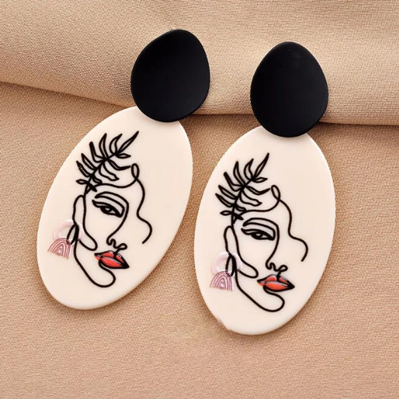 Shiny Portrait Earrings UV Crystal Epoxy Mold Keychain Pendant Resin Silicone Mould DIY Crafts Jewelry Casting Tool