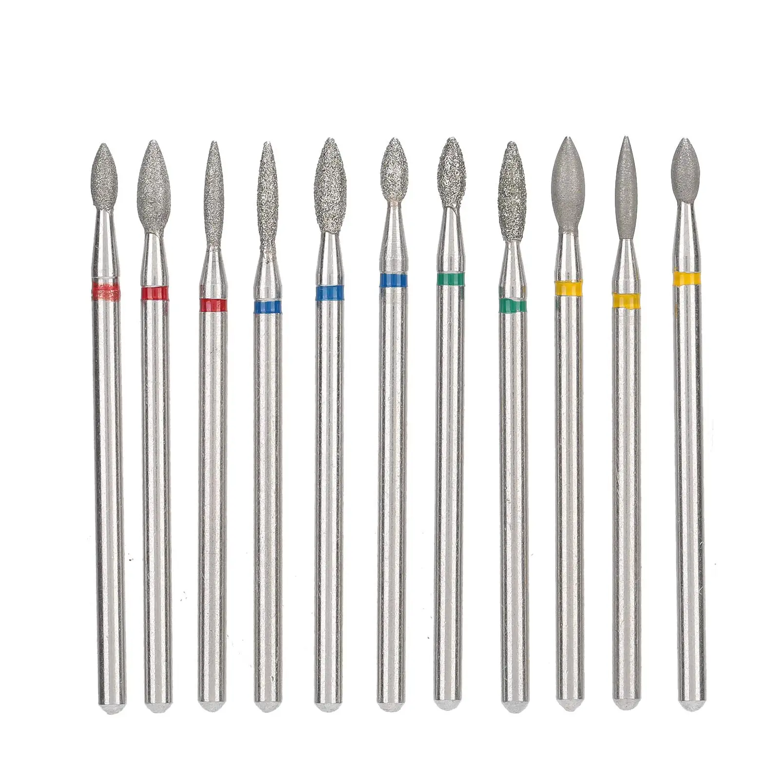 

3/32" Diamond Milling Cutter Flame Nail Drill Bits Cuticle Clean for Acrylic Gel Nails Dry Manicure Pedicure Shape Remove Tools
