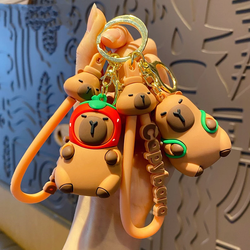 Милые брелки с капибарой для ключей от машины аксессуары в стиле аниме новый