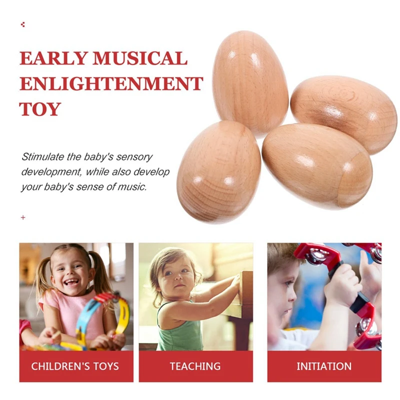 Искусственный набор 4 шт. перкуссионных ручных яиц необработанные пасхальные