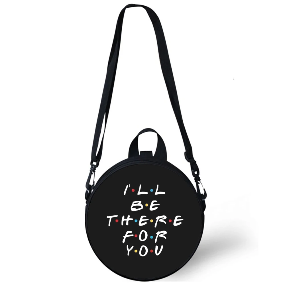 Friends Child kindergarten Bag 3D Print Crossbody Shoulder Bags For School Women Mini Round Bagpacks Rugtas Bag