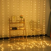 2022 new led leather curtain string lights outdoor waterproof usb remote christmas garland fairy lights for party wedding decor