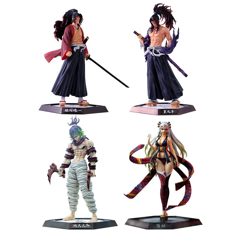 

4 type Demon Slayer Anime Figure Juuni Kitsuki Gyuutarou/Daki Action Figure Kimetsu no Yaiba Kokushibou Figurine Model Doll Toys