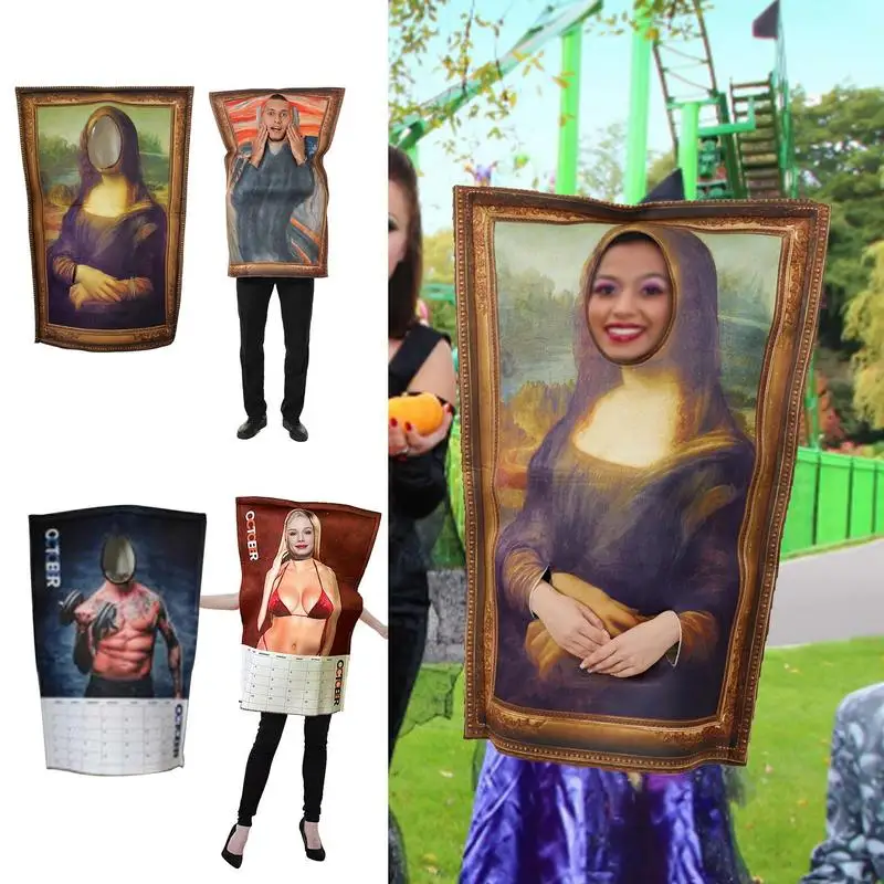 

Artist Halloween Costume Wearable Famous Painting Clothes Funny Halloween Party Costumes Prank Clothing For Teens Stage Show