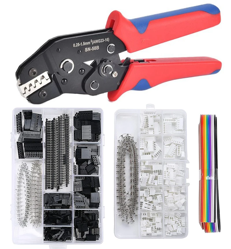 DuPont Terminals Crimping Tool SN-58B Pliers Set XH2.54 SM Plug Spring Clamp For JST ZH1.5 2.0PH 2.5XH EH SM Boxed Connector Kit