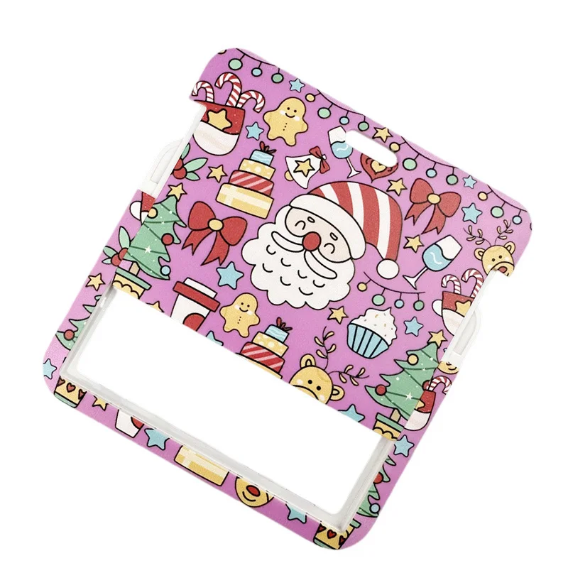 Розовый отец Рождественский брелок на шею ожерелье лямки ленты аниме мультяшный