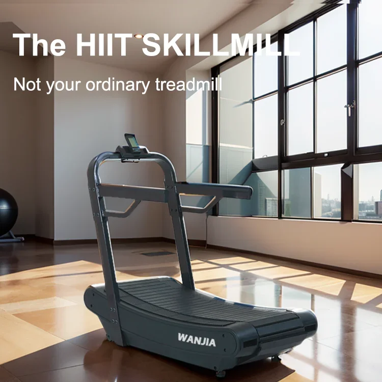 Беговая дорожка для фитнеса Dezhou изогнутая беговая в помещении ручная деревянная