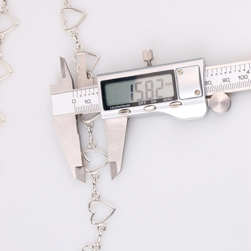 Цепочка для юбки и брюк Готическая двухслойная цепь в форме сердца с подвеской