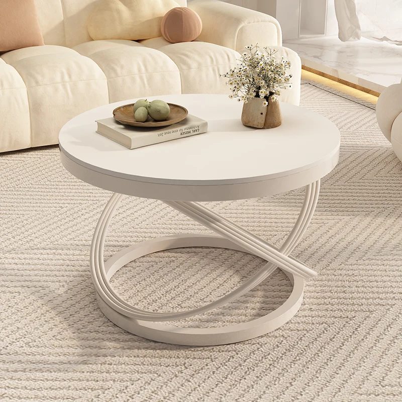 

Night Tea White Coffee Table Vanity Minimalist Nordic Side Salon Round Table Auxiliary Center Salon Toaletka Furniture YR50CB