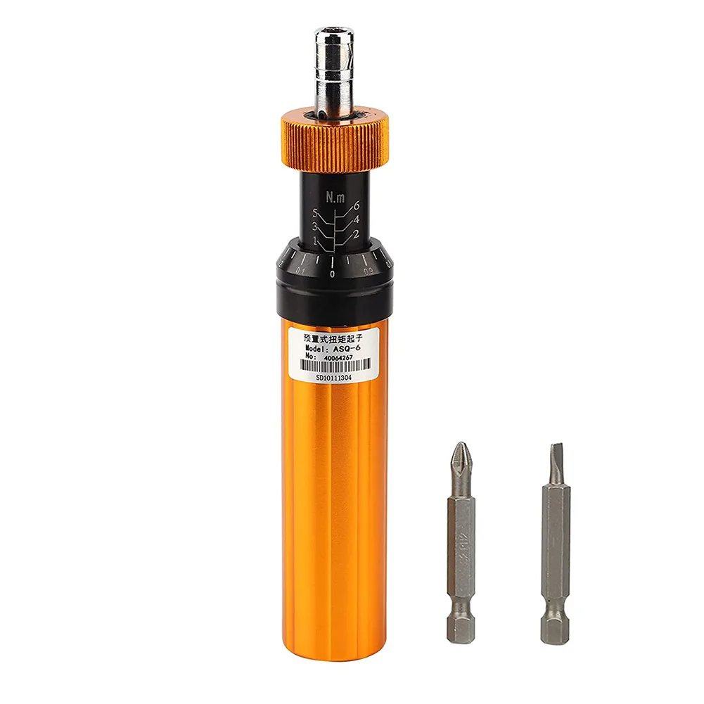 

Alloy Steel Preset Type Adjustable Torque Screwdriver With Phillips And Straight Screwdriver Precision Screwdriver