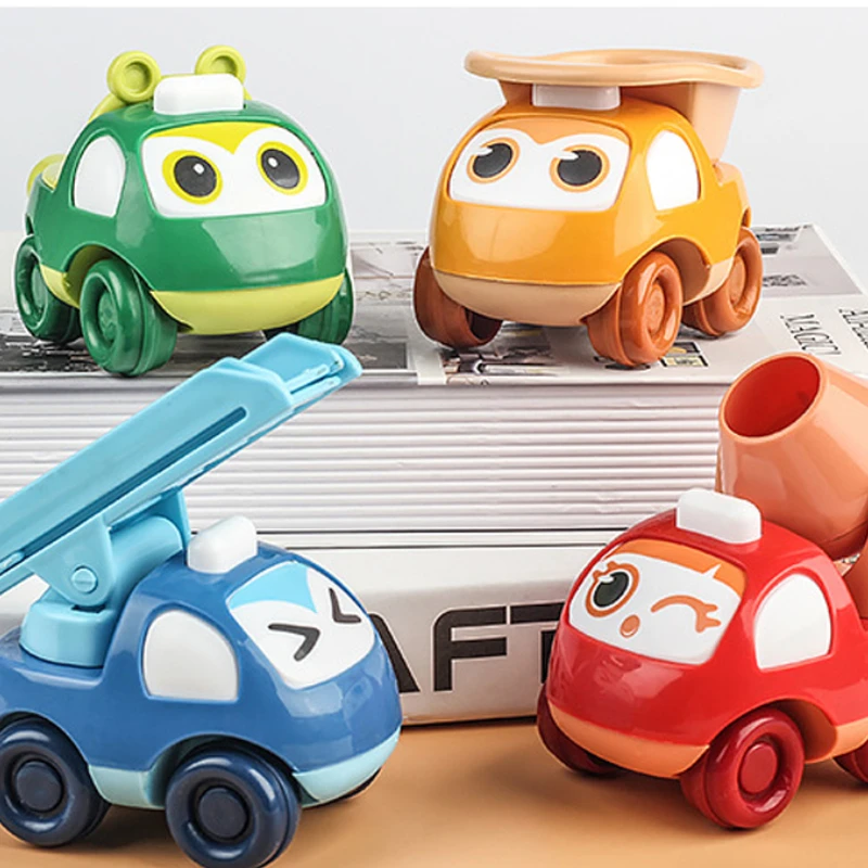 

Милый мультяшный инженерный автомобиль, игрушки для детей 0-3 лет, строительный миксер, самосвал, инерционный автомобиль, детский подарок на ...