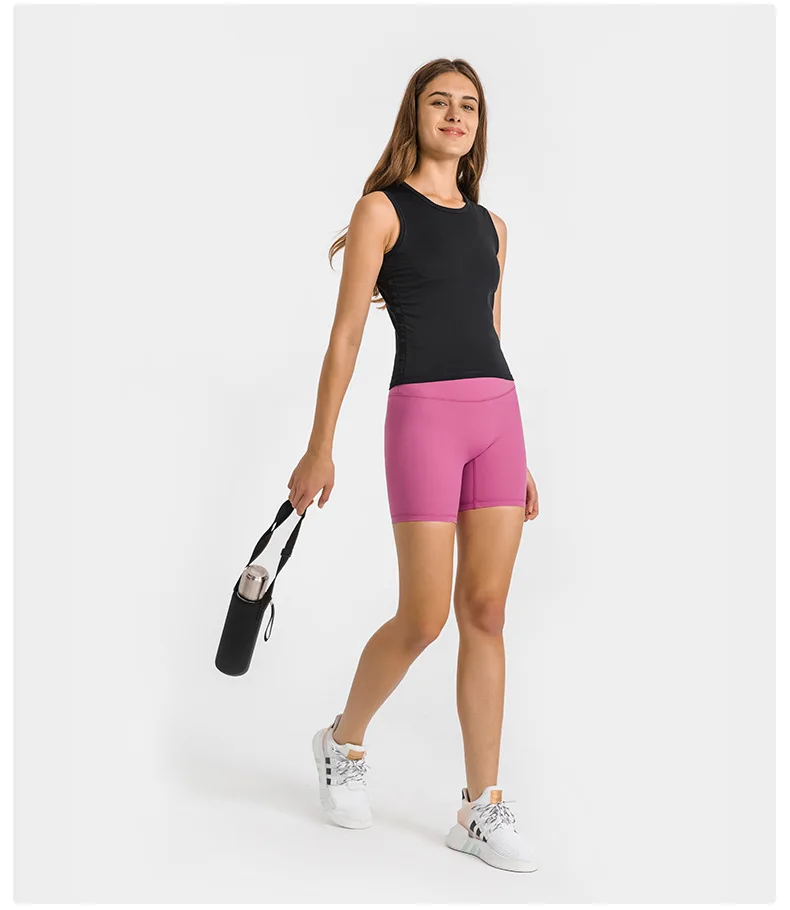 Luluwomen's Gym Workout Clothing Yoga Tank Top Outdoor Jogging Fitness Women's Vest Sports Top Sportswear Woman Gym Tops Crop