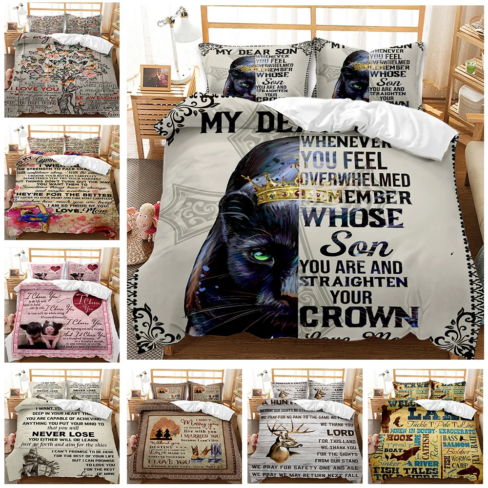 

Animal Duvet Cover Set,Black Panther with Keep Calm Sentence Cartoon Print King/Queen Size Quilt Cover Set for Boy Bedroom Decor