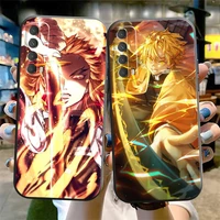 demon slayer anime phone case for huawei y7s y9a y6 2019 y7p 2020 y8s y7 2019 y9 2019 back silicone cover liquid silicon