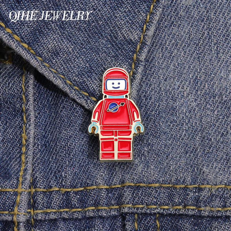 

Space Robot Astronaut Enamel Pins Cartoon Badges Custom Metal Lapel Cute Robot Brooch Clothes Hat Bag Jewelry Accessories Gift