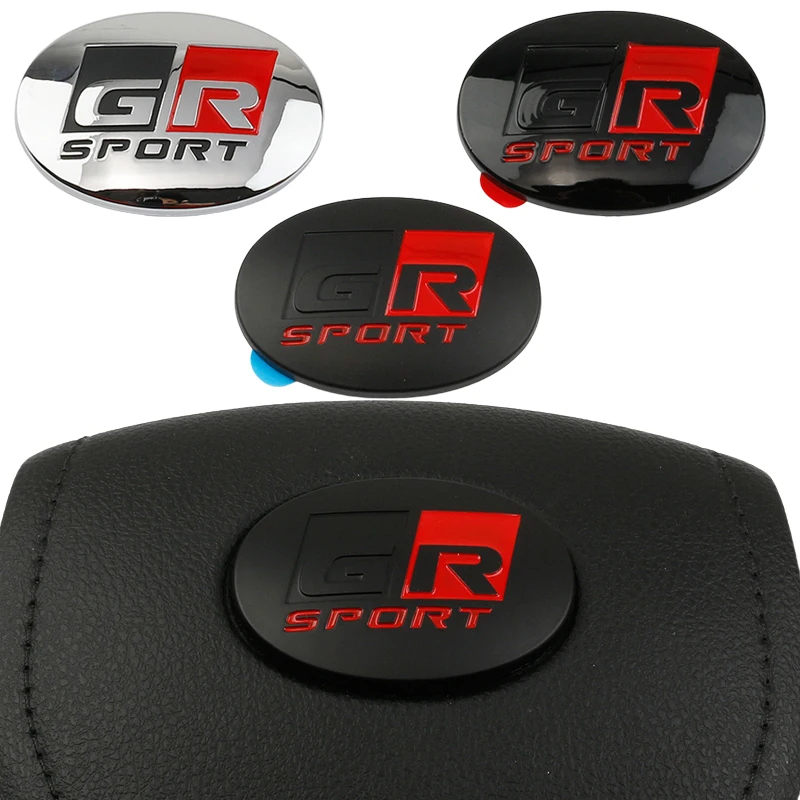 

Car Steering Wheel GR Sport Logo Cover Emblem Badge Decals Sticker For Toyota Supra Yaris 86 Prius NOAH C-HR Corolla Camry RAV4
