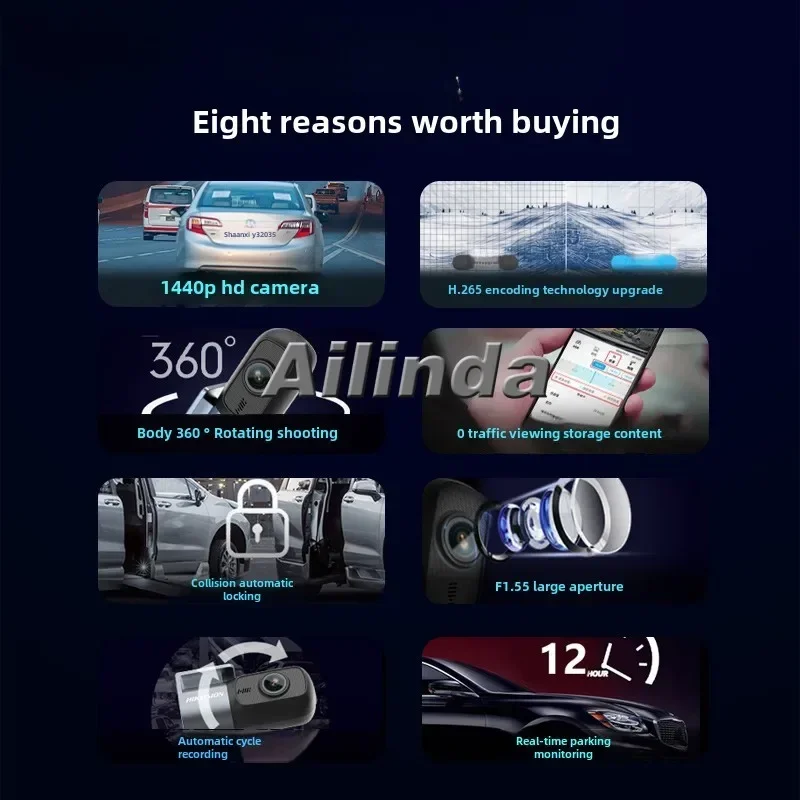 Регистратор вождения новинка 2024 2K высокое разрешение ночное видение мониторинг