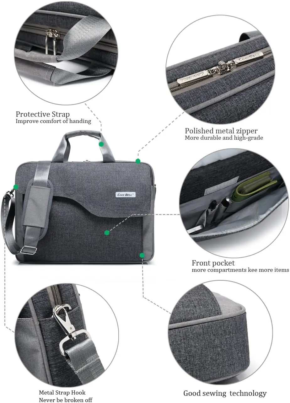 CoolBELL 15.6 Inch Laptop Bag Shoulder Bag Large Capacity Messenger Bag Business Briefcase for Women/College (Pink)