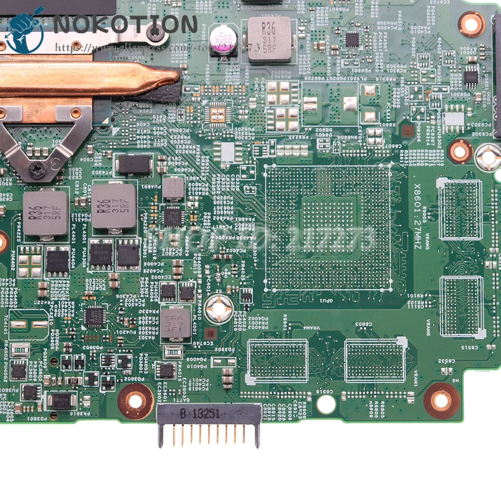 NOKOTION CN-0PTNPF 0PTNPF 12204-1 DNE40-CR MB 5J8Y4 для Dell Inspiron 15R 3421 5421 материнская плата ноутбука SR10A 1017U