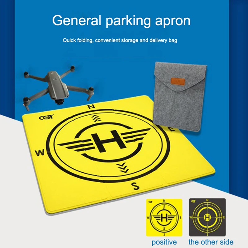 

43cm Double Side Foldable Drones Landing Pad for Mavic/Mini 3 Pro Drone Parking Apron Mats with Storage Bag