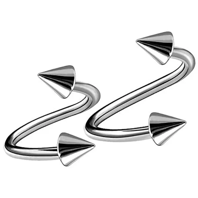 Закрученный в спираль кольцо для губ из хирургической стали 1 Пара Кольца носа 16