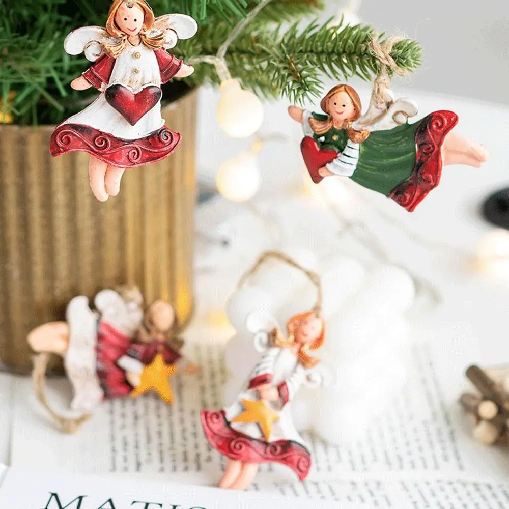 3 шт. подвеска в виде рождественского ангела из смолы сельское креативное