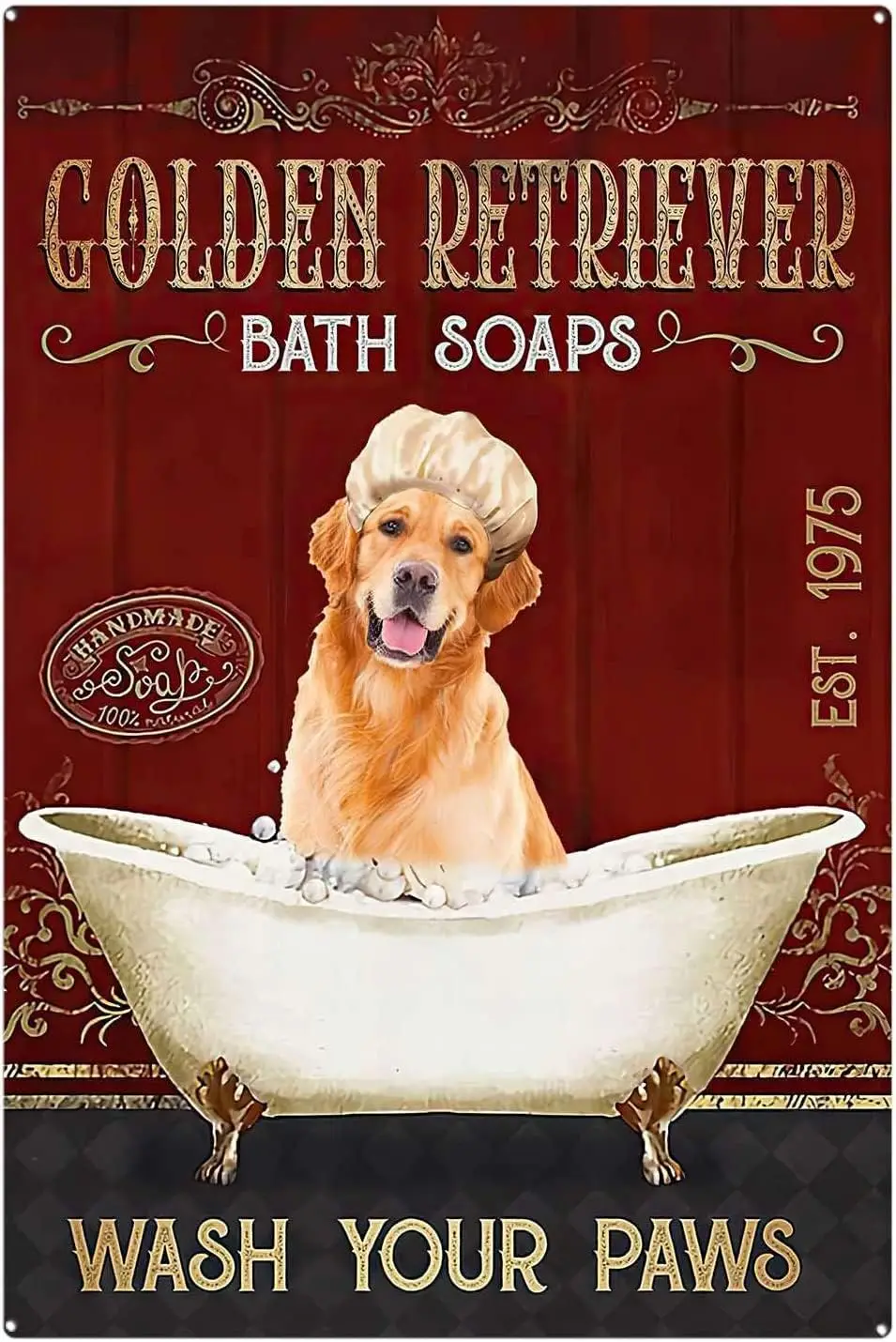 Золотистый ретривер лучшая Пицца в городе винтажная Веселая собака