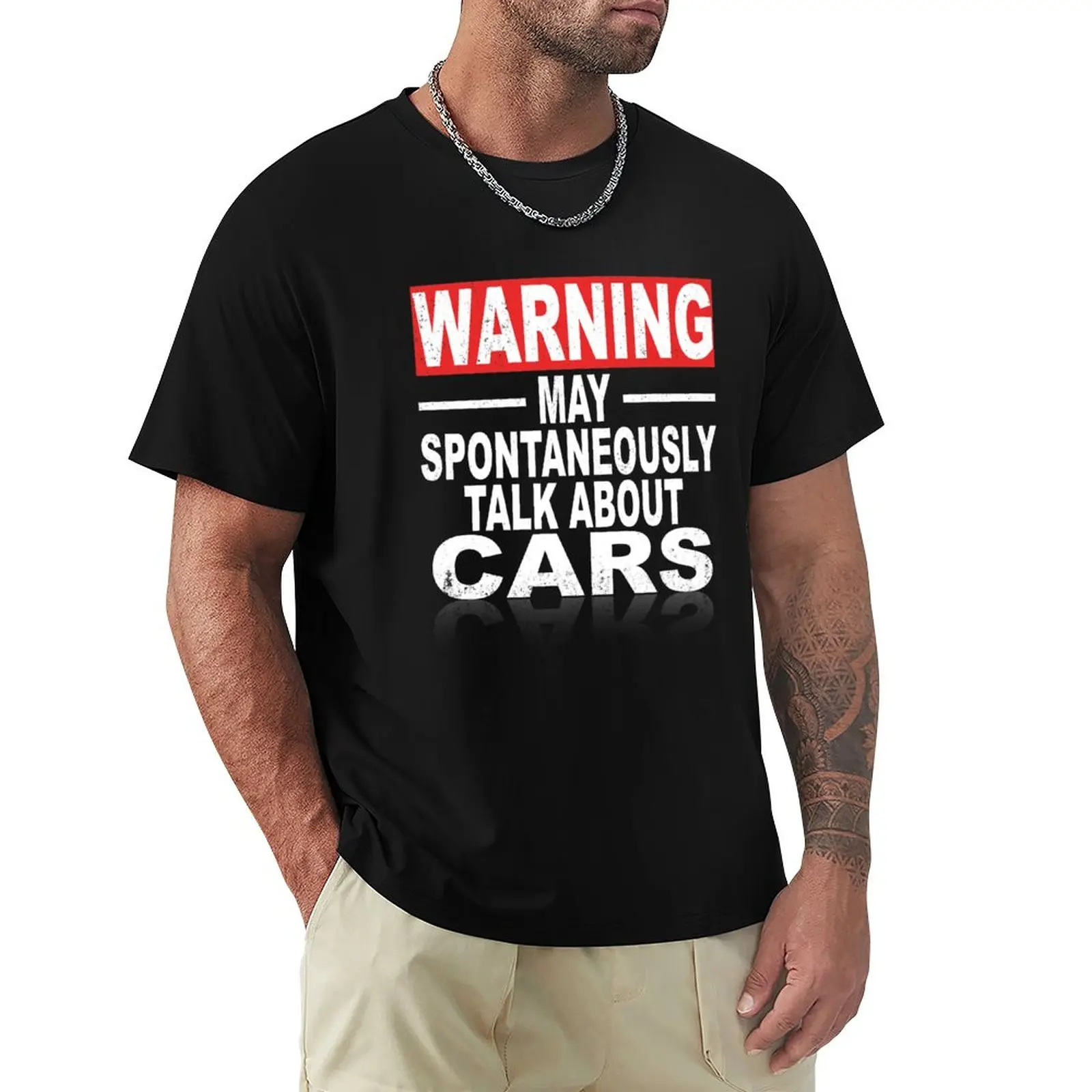 

Warning: May Spontaneously Talk About Cars T-Shirt Vintage T Shirt Funny T Shirts Clothes For Men