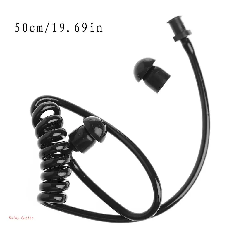 

Y5JF Black Replacement Coil Acoustic Air Tube Earplug For Radio Earpiece Headset