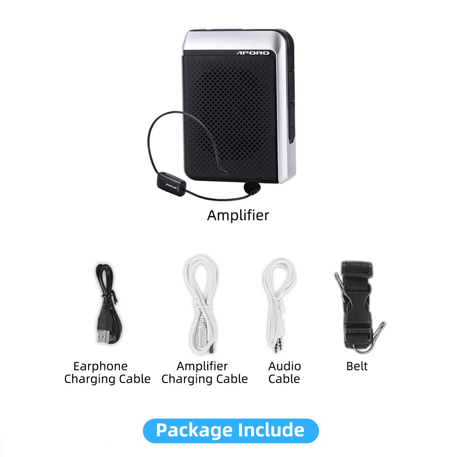 Voice Amplifier 30W UHF Wireless Microphone Bluetooth 5.0 Speaker College Teacher School Tour Guide Portable FM Radio images - 6