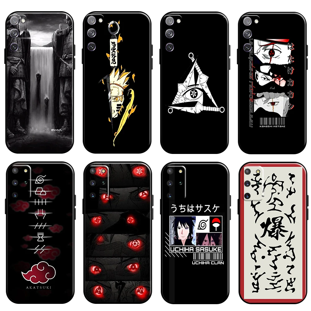 

NARUTO Akatsuki Logo Phone Case For Samsung Galaxy S22 S21 S20 Ultra FE 5G S10 10E S9 Plus Lite Silicone Cover Carcasa TPU