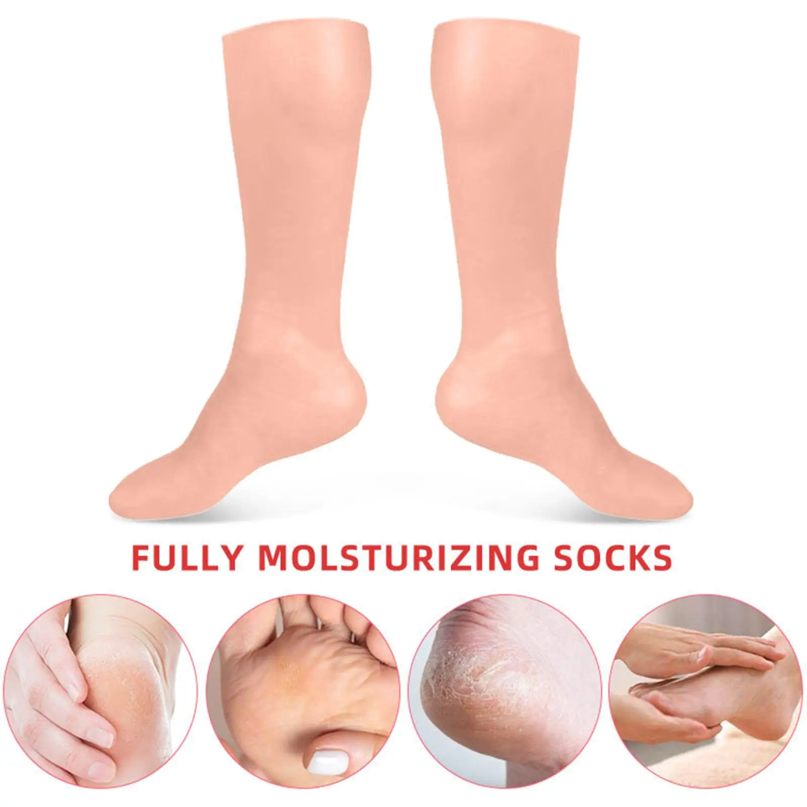 

Moisturizing Sock High Elastic Sebs Moisturizing for Dry Cracking Skin Repairing Women