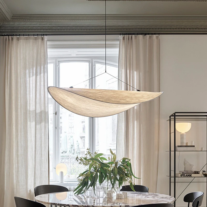 

LED Lamp Pendant Light Art Chandelier Nordic chandelier living restaurant bar duplex stairs creative silk fabric dining table