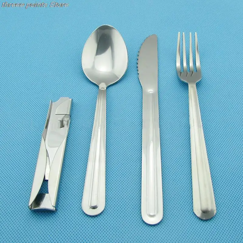 

4pcs/set Portable Stainless Steel Tableware utensil spoon set Spoon Fork Knife
