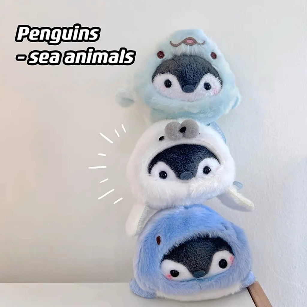 

12CM Plush Penguin Doll Backpack Pendant Plush Penguin Toy Holiday Gift Seal Doll Plush Pendant Couple Keyring Penguin Pendant