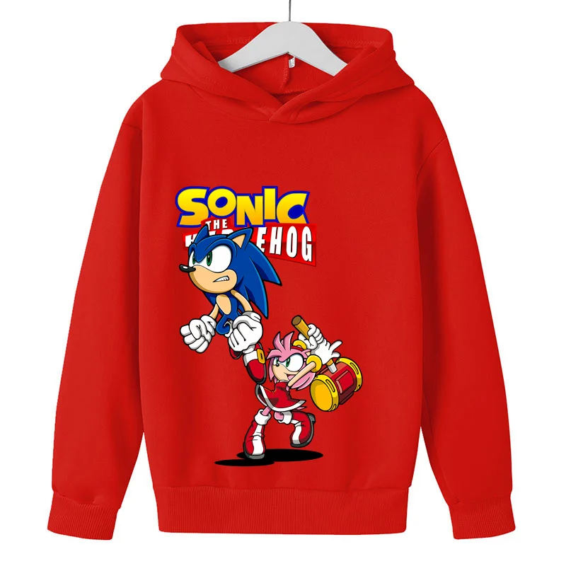 

Boys Anime Super Sonic Hoodies Kids Baby Child Cartoon Tops Spring Children Long Sleeve Print Sweatshirt Autumn Cotton Pullovers
