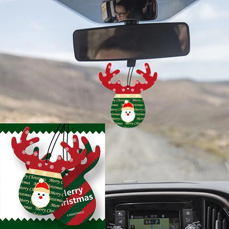 

Car Decoratio Car Air Freshener Smell Cute Antlers Shape Hanging Pendant Air Vent Fragrance Perfume Flavoring For Car Christmas