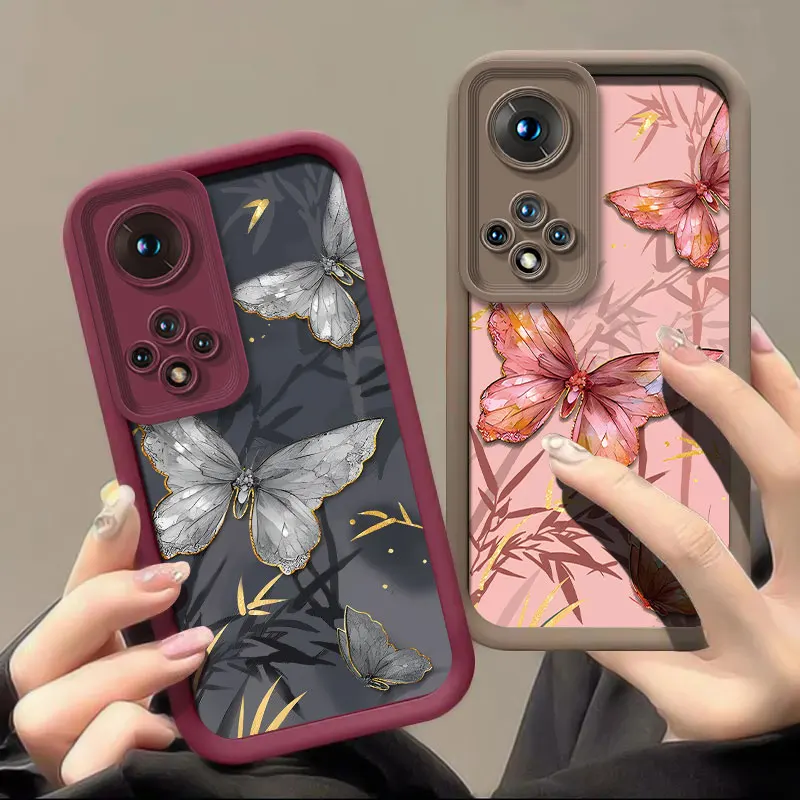Блестящий чехол для телефона с рисунком бабочки Huawei Honor 50 90 20 8X Y7A X9 X30 9X 50SE Magic 5 Pro