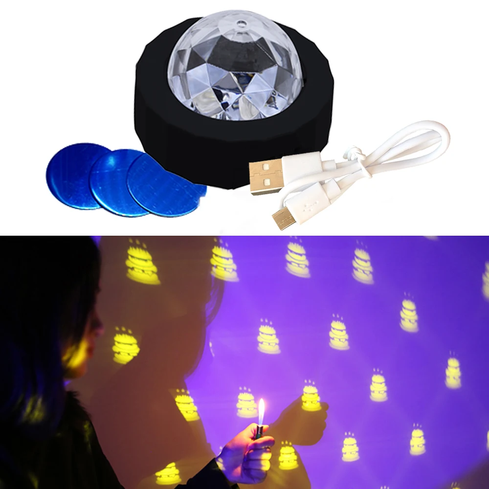 

1x DJ RGB Night Lamp Car Ambient Light Colorful Music Led Party Atmosphere Interior Dome Trunk Wall Lamp Welcome Light Projector