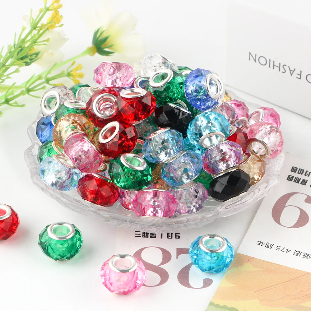 30-100 шт. прозрачные цветные акриловые бусины-разделители для изготовления