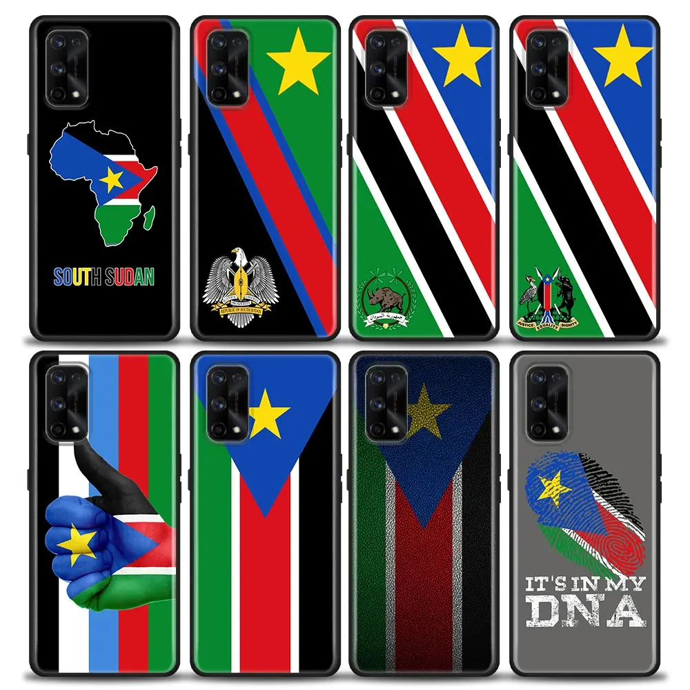 

South Sudan Flag Phone Case For Oppo Realme 8i 8 9 7 6 5 Pro 9i 7i 5i 6i XT 5G Cases Soft Silicone Cover Realme 8Pro