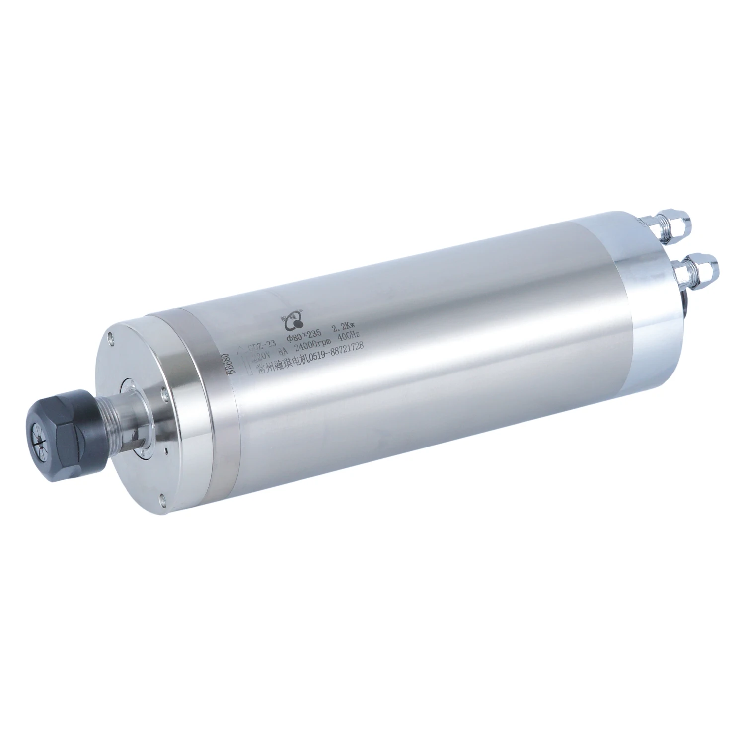 

2.2KW HQD water cooling spindle motors for cnc machine GDZ-23 80mm 220V/380V ER20 four bearings
